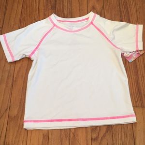 🆕 Op white rash guard bathing suit top 18 mths